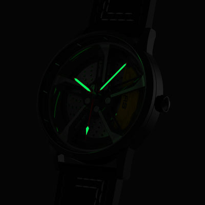 Shop Yellow Vorsprung RS7 Gyro - Yellow Leather Strap | RS Chrono
