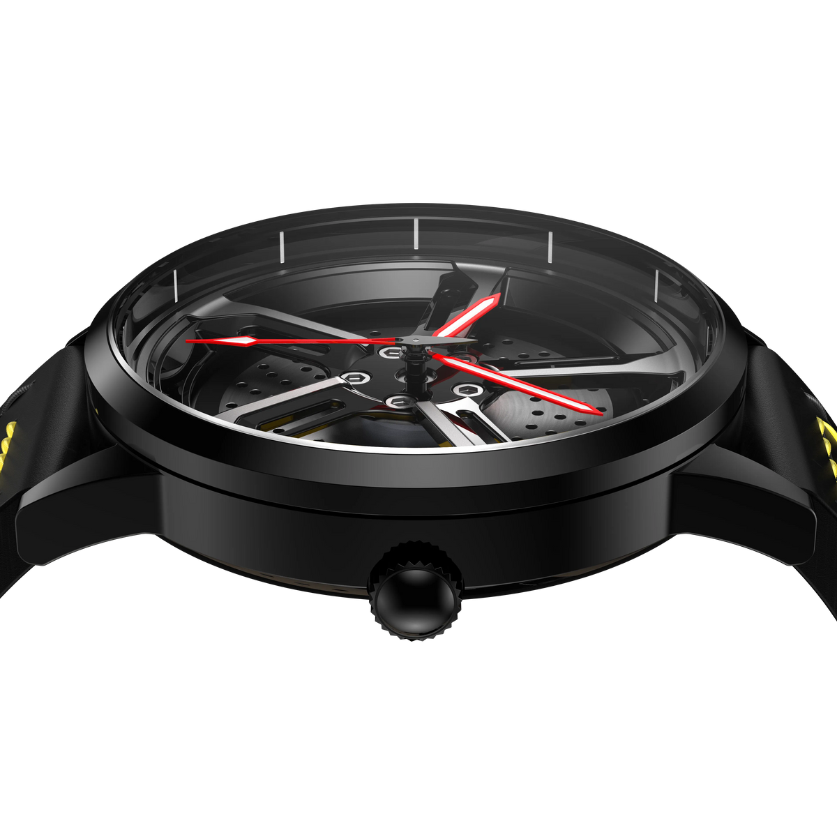 Shop Yellow Vorsprung RS7 Gyro - Yellow Leather Strap | RS Chrono