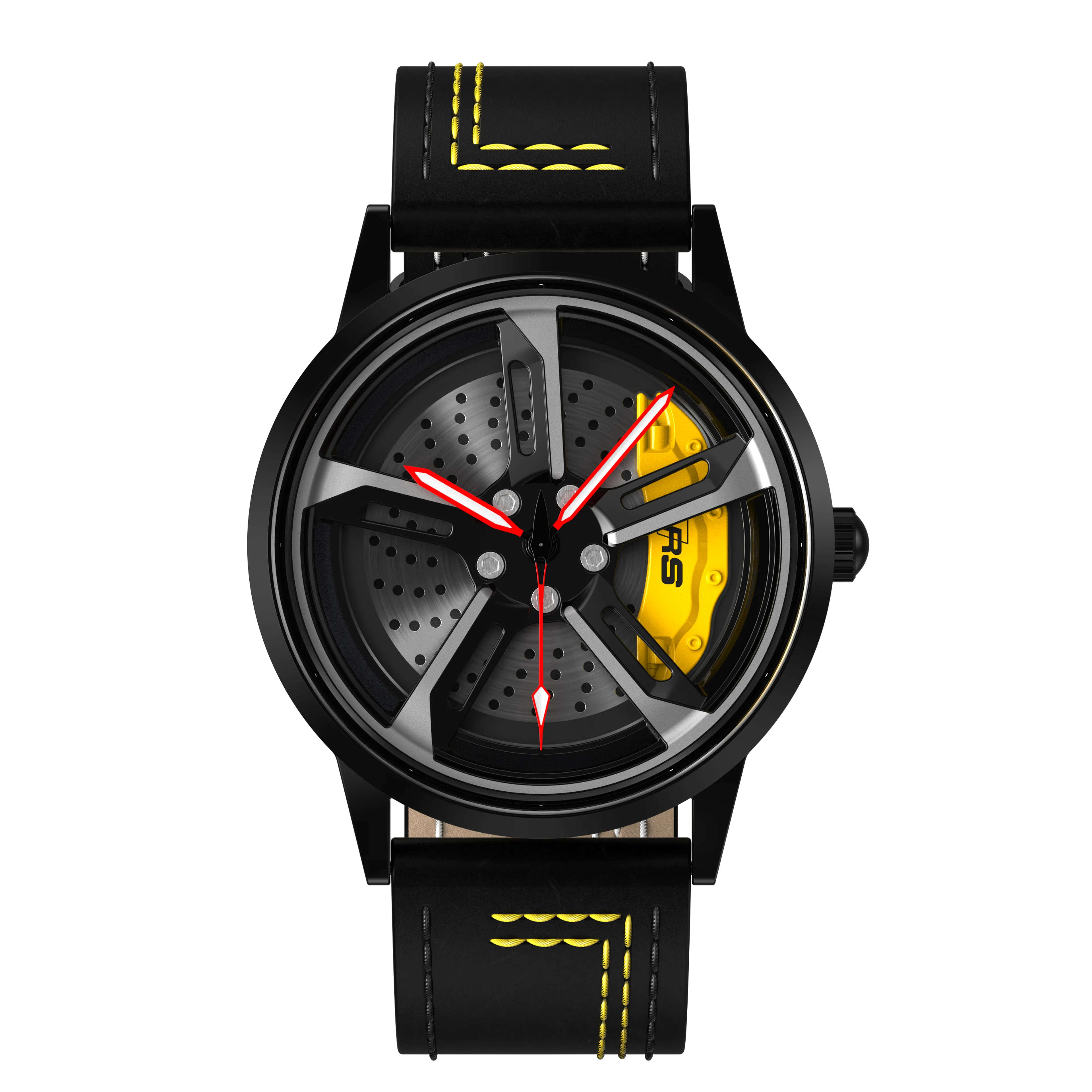 Shop Yellow Vorsprung RS7 Gyro - Yellow Leather Strap | RS Chrono
