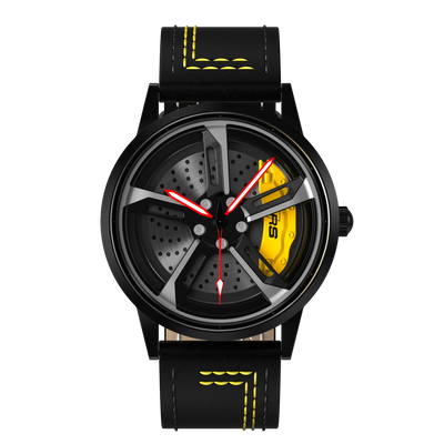 Shop Yellow Vorsprung RS7 Gyro - Yellow Leather Strap | RS Chrono