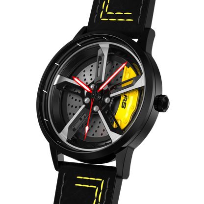 Shop Yellow Vorsprung RS7 Gyro - Yellow Leather Strap | RS Chrono